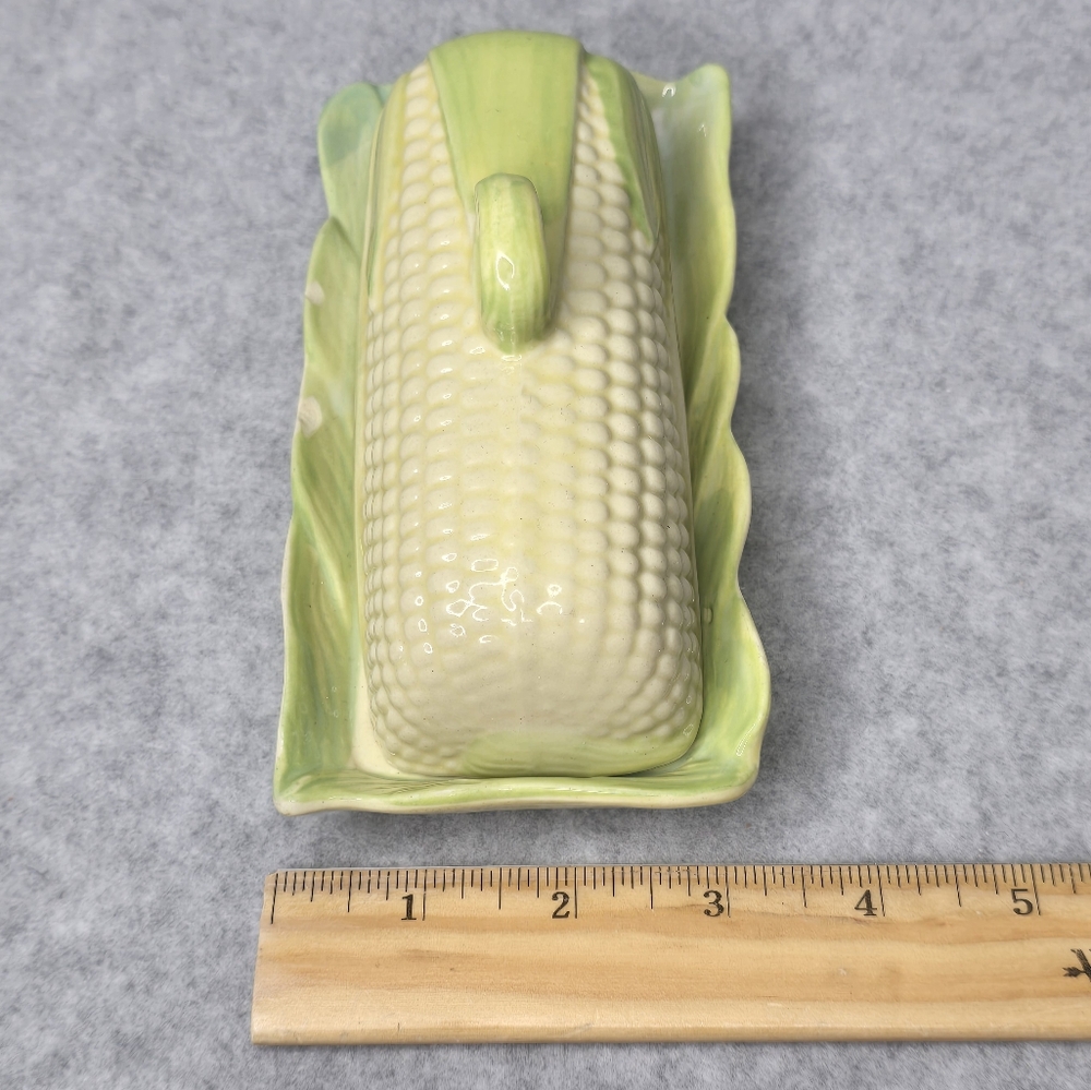Vintage Ceramic Corn on the Cob Butter Dish - Farmhouse Kitchen Decor - Picture 12 of 13